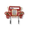 WILLART Handmade and Hand Painted Vintage Car Shape Metal Wall Hanging Antique 2 Key Storage Hooks Key Holder Coat Hanger for Home Décor Wall Décor (2