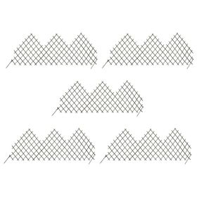 Garden Trellis Fences 5 pcs 66.9"x29.5" Willow