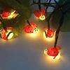1pc, Solar Ladybug String Lights (20 LEDs), Waterproof Outdoor Lights, Bar Festival Decor, Color Lights, Indoor Decor, Outdoor Decor, Garden Decor, We