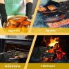 BBQ Gloves, 1472°F Heat Resistant Fireproof Mitts, Silicone Non-Slip Washable Oven Kitchen Gloves for Barbecue, Grilling, Cooking, Baking, Camping, Sm