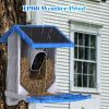 Smart Bird Feeder With Camera,Solar-Powered WiFi 4MP Live Camera,AI Identify Bird Species Auto Capture Garden Bird Watching&Motion Detection,Ideal Gif