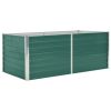 Raised Garden Bed 63"x31.5"x17.7" Galvanized Steel Green