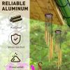1pc, 21.6 Inches Golden Vintage Wind Chime (12 Aluminum Tubes With Hooks), Creative Gift, Birthday Gift, Mother's Day Gift, Indoor Decor, Outdoor Deco