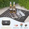 Outdoor Cast Aluminum Side Table for Garden Porch Balcony