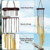 1pc, 21.6 Inches Golden Vintage Wind Chime (12 Aluminum Tubes With Hooks), Creative Gift, Birthday Gift, Mother's Day Gift, Indoor Decor, Outdoor Deco