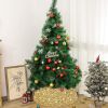 Sparkling Christmas Tree Collar, Glitter Base with Velvet Sequins Skirt for Festive Family Gatherings