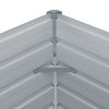 Raised Garden Bed 39.4"x39.4"x17.7" Galvanized Steel Brown