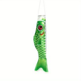 1pc, Carp Streamer, Digital Printing Carp Streamer, DIY Festival Carp, Spring Decor, Outdoor Decor, Garden Decoration (Option: ColorGreen)