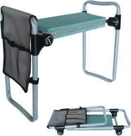 Garden Kneeler and Seat Stool, Foldable Garden Bench with Tool Pocket and Soft EVA Kneeling Pad for Senior, Gardening Lovers (Option: skuKM4000)