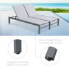 Double Chaise Lounge Outdoor Patio Aluminum Adjustable Back Lounge