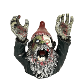 Zombie Gnome Statues, Resin Outdoor Gardening Dwarf Ornaments Halloween Scary Decoartion (Option: ColorBlack)