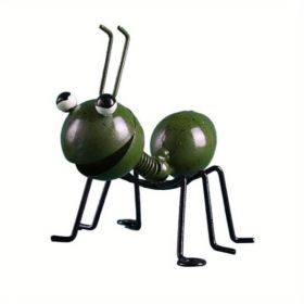1pc Metal Ant Ornament Colorful Cute Insect For Hanging Wall Art Garden Lawn Home Decor Indoor Outdoor (Option: ColorGreen)