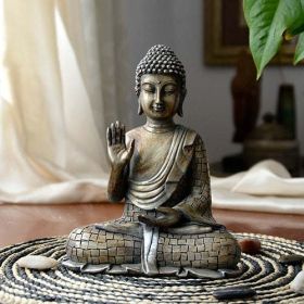 Buddha Statues Thailand for Garden office home Decor Desk ornament fengshui hindu sitting Buddha figurine Decoration (Option: ColorTathagata)