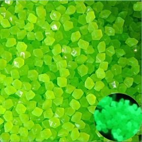 500pcs/bag Luminous Stones Glow In The Dark Pebbles, Home Garden Decoration Outdoor Yard Lawn Path Decor, Aquarium Glow Rocks (Option: ColorGreen)