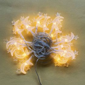 1 Roll Of Moon String Lights; Mini Star Fairy Lights For Patio Garden; Wedding Garden Decoration; Party Festival Lights; Ramadan Decorations Light (Option: Quantity20 LEDs)
