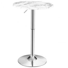 The pub bar table 24 Inch Round Bistro Bar Cocktail Table (Option: ColorWhite)
