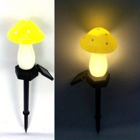 1pc, Outdoor Garden Solar Mushroom Light, Outdoor Landscape Atmosphere Decorative Light, Garden Decro, Garden Supplies, Outdoor Decor (Option: ItemsYellow (1 Pack))