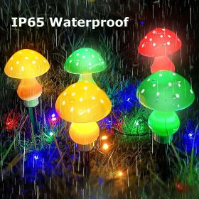 Solar Mushroom Light; Multi-Color Changing LED Outdoor Flowers Garden Courtyard Yard Patio Outside Christmas Holiday Decor; LED Lights (Option: sizeSolar 8 Lights)