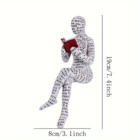 1pc Reading Figures Crafts, Resin Reading Women Sculpture Tabletop Desktop Ornaments, Gifts For Home Study Room Garden Decor Room Decor (Option: colorReader 06)