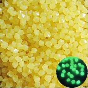 500pcs/bag Luminous Stones Glow In The Dark Pebbles, Home Garden Decoration Outdoor Yard Lawn Path Decor, Aquarium Glow Rocks (Option: ColorYellow)