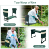 Bosonshop Garden Kneeler & Seat Folding Multi-Functional Steel Garden Stool with Tool Bag EVA Kneeling Pad