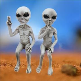 1pc, Outer Space Alien Resin Statue Alien Statue Garden Ornaments Miniatures Art Decor For Home Indoor Outdoor Ornaments Decorations (Option: StyleMale Alien)