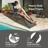 2 Pieces Foldable Chaise Lounge Chair with 2-Position Footrest