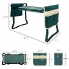 Bosonshop Garden Kneeler & Seat Folding Multi-Functional Steel Garden Stool with Tool Bag EVA Kneeling Pad