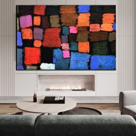 Hand Oil Painting Deer in a Flower Garden  Abstract Original Abstract Painting Original Oil Painting Abstract Wall Art Canvas Living Room Decoration (Option: size100X150cm)