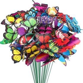 30pcs/50pcs Butterfly Decoration Stakes; Waterproof Garden Butterfly Ornaments For Indoor/Outdoor Christmas Yard Decor (Option: Quantity30 PCs)