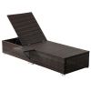 Outdoor PE Wicker Chaise Lounge - 2 Piece patio lounge chair; chase longue; lazy boy recliner;outdoor lounge chairs set of 2;beach chairs; recliner ch