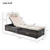 Outdoor PE Wicker Chaise Lounge - 2 Piece patio lounge chair; chase longue; lazy boy recliner;outdoor lounge chairs set of 2;beach chairs; recliner ch