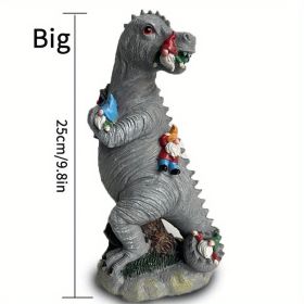 1pc Dinosaur Gnomes Outdoor Garden Decorations, Miniature Dinosaur Gnomes Outdoor Statue For Patio Lawn Yard Decor Housewarming Garden Gift (Option: size9.84inch)