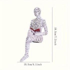 1pc Reading Figures Crafts, Resin Reading Women Sculpture Tabletop Desktop Ornaments, Gifts For Home Study Room Garden Decor Room Decor (Option: colorReader 05)