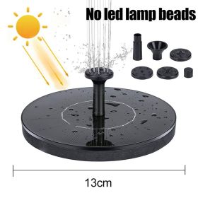 18/16/13cm Solar Water Fountain Colorful Fountain Floating Solar Powered Pool Pond Waterfall Fountain Pump Garden Outdoor Decor (Option: Color13cm no led)