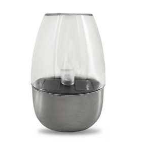 Solar Light Outdoor LED Stainless Steel Candlelight Candle Lamp Garden Night Light Waterproof Lawn Courtyard Balcony Home Decor (Option: Emitting Color1pcs)