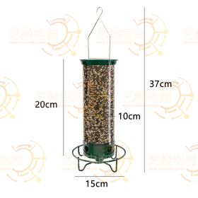 Squirrel-Proof Bird Feeder Outdoor Garden Decoration Automatic Bird Feeder Hanging Hummingbird Water Feeder (Option: Colormetal style)