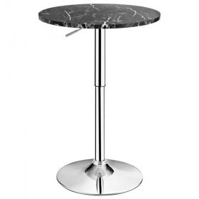 The pub bar table 24 Inch Round Bistro Bar Cocktail Table (Option: ColorBlack)