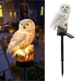 Solar Owl Garden Light Owl Solar Lamp Parrot Lawn Light Solar Lights Outdoor Solar Light Animal Pixie Lawn Lamp Waterproof Decor (Option: Emitting ColorWhite)